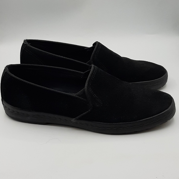 American Keds Classic Women's Black Suede Slip On Shoes 7.5 Casusal Shoe - Picture 2 of 7